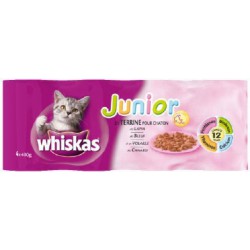 Whiskas Chaton Canard Volaille Boeuf Lapin 4X1/2 1.6Kg