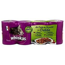 Whiskas Variees Eminces Gelee 4 Varietes 1/2X4 1,560Kg