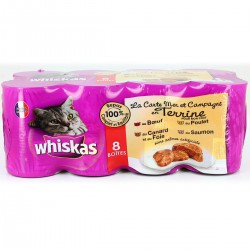 Whiskas Assortiment Terrines 4 Varietes 8X1/1