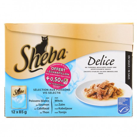 Sheba Sheba Essensia Saveurs Océanes Sachet Fraîcheur 12X85G