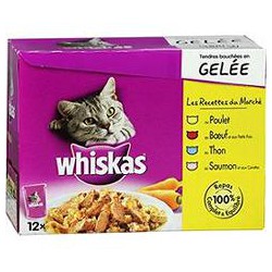 Whiskas Les Recettes Du Marche En Gelee 12X100G