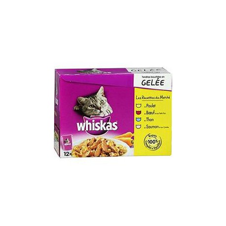 Whiskas Les Recettes Du Marche En Gelee 12X100G