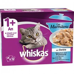 Whiskas Marmit Gel Pois12X85G