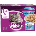 Whiskas Les Marmitons Sachets Fraicheur En Gelée Aux Poissons Pour Chat 12 X 85 G