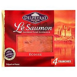130G 4 Tranches Le Saumon Fume Ecosse Delpeyrat
