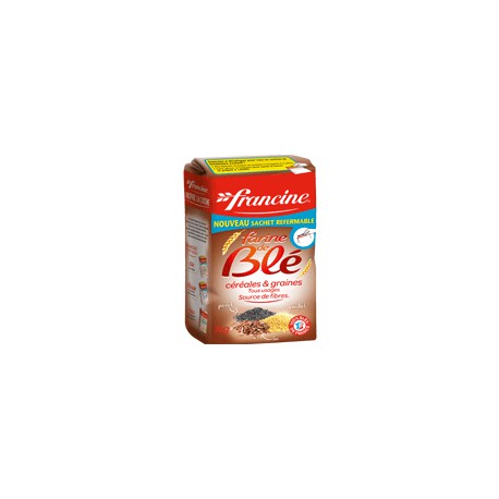 1Kg Farine Ble 3 Cereales Francine