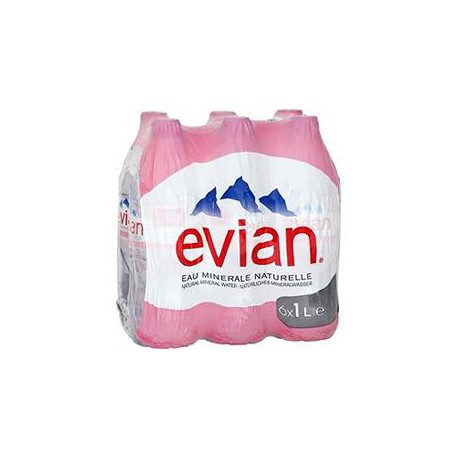 Evian Eau Minérale Naturelle Evian Pet 6X1L