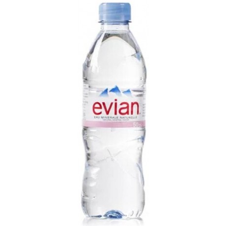 EVIAN Natural Mineral Water 24x500ml PET bottle (Brown case)