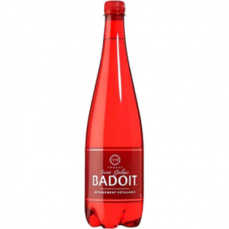 Bouteille Pet 1L Eau Gazeuse Badoit Rouge New Pack