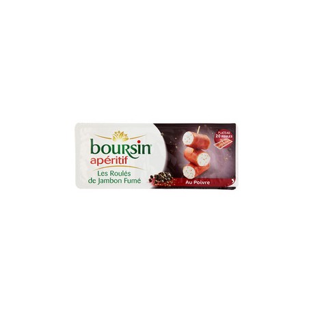Boursin Apéritifs Les Roulés Jambon Fumé Et Poivre Boursin 100G
