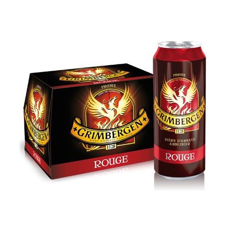 Pack 12X25Cl Biere Grimbergen Rouge 6°