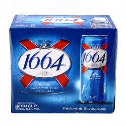 Pack 6X33Cl Biere 1664 Kronenbour 5,5°
