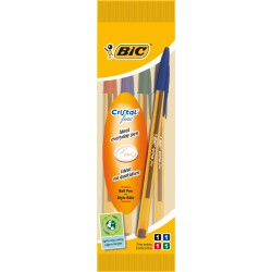 Bic 4 Stylo Bille Cristal Fin