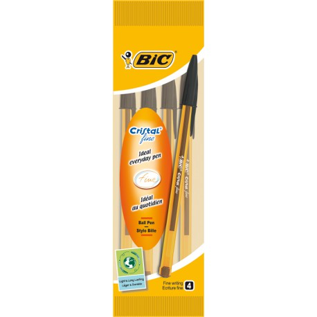 Bic 4S Bille Cristal Fin Noir