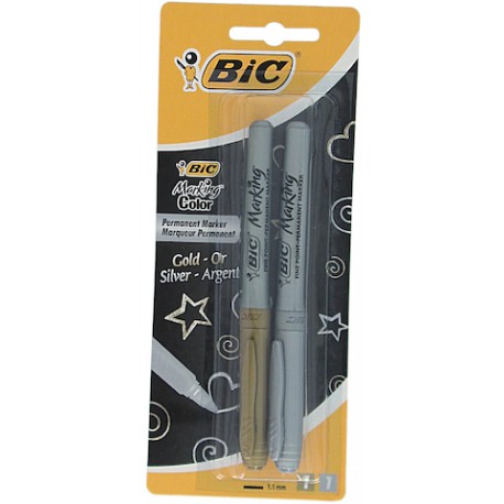 Bic 2 Marqu.Perm.Or/Argent