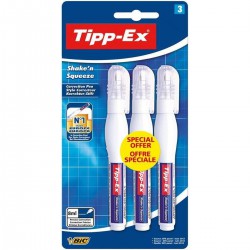 Tippex 3 Stylos Shaken Sq 8Ml