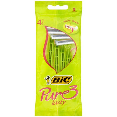 4 Rasoirs 3 Lames Pure Lady Bic