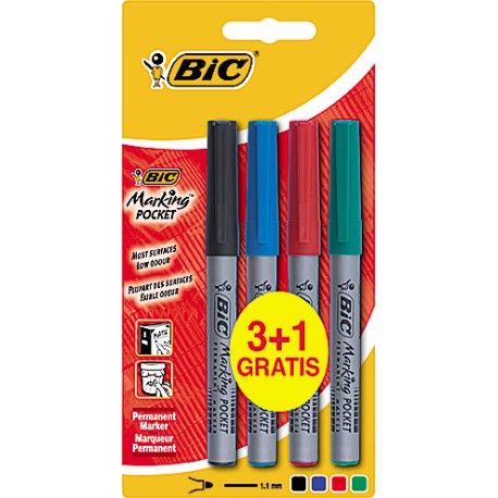 Bic3+1 Marq Perm Pocket N/B/R