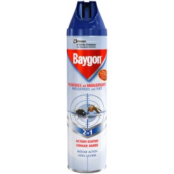 Baygon Insectes Volants Aerosol Bleu 600Ml