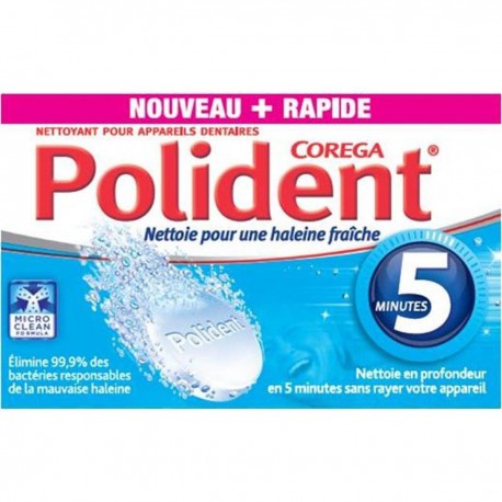 36 Comprimes Nettoyant 5Mn Polident