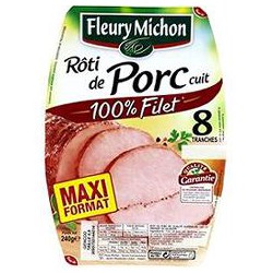 240G 8 Tranches Roti De Porc Fleury Michon