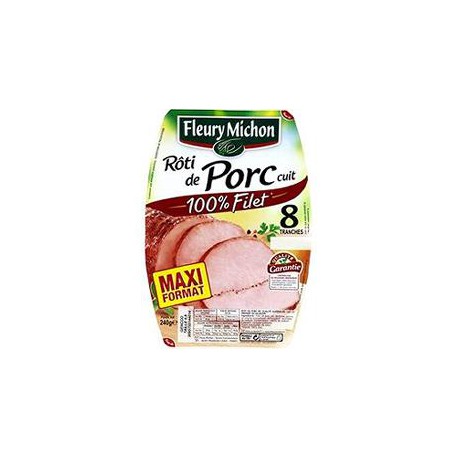 240G 8 Tranches Roti De Porc Fleury Michon
