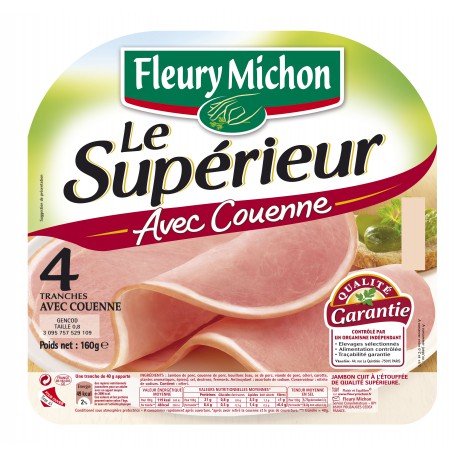 160G 4 Tranches Jambon Le Superieur Ac Fleury Michon
