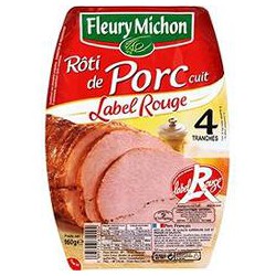 Fleury Michon Roti Porc 4 Tranche Label Rouge 160G