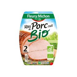 Fleury Michon 2 Tranches Roti Porc Bio 80G