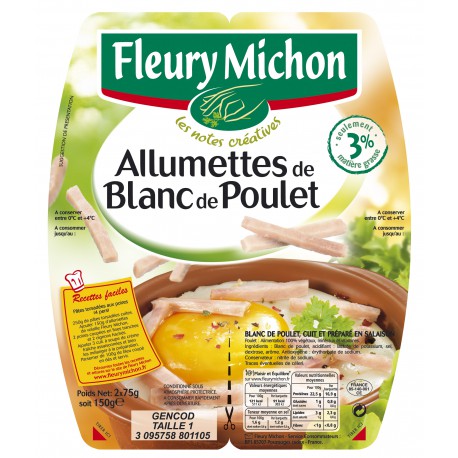 Fleury Michon Allumettes De Blanc De Poulet 2X75G