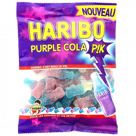 HARIBO - Purple Cola Pik - Bonbon Acidulé Gélifié - Goût Mystère - Sachet  Bonbons Vrac 2 kg