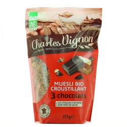 375G Muesli CrouSaint 3 Chocolats Favrichon Et Vignon