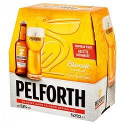 Pelforth Bière Blonde Brassée : Le Pack De 6 Bouteilles De 25Cl