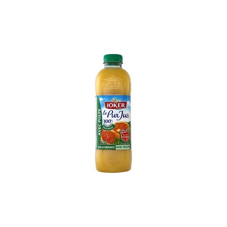 Joker Pur Jus Orange Avec Pulpe Ble Plastique 1L