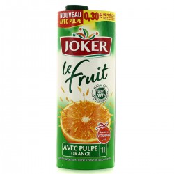 Bouteille Pet 1L Orange Avec Pulpe Lefruit Joker