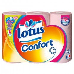 6 Rouleaux Papier Toilette Confort Aquatube Lotus