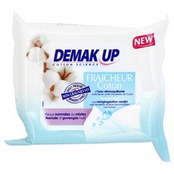 Demak'Up Lingettes Démaquillantes Coton/Peaux Normales : Le Paquet De 25