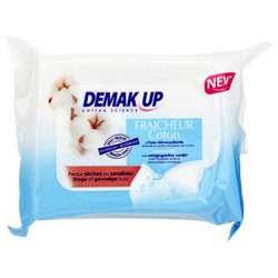 Demak'Up Lingettes Démaquillantes Coton/Peaux Sèches : Le Paquet De 25