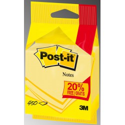 Post-It Cube Jaune 76X76 375 + 75 Feuilles Grat.