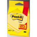 Post-It Cube Jaune 76X76 375 + 75 Feuilles Grat.