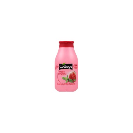 Flacon 250Ml Douche Lait Fraise/Menthe Cottage