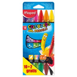 Maped Crayons Coul.Pastel X12