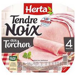 Herta Tendre Noix De Jambon Le Torchon 4 Tranches 160G