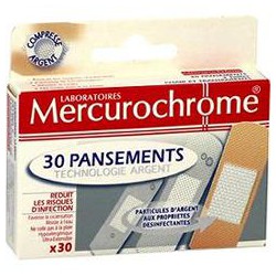 30 Pansements Technol.Argt Mercurochrome