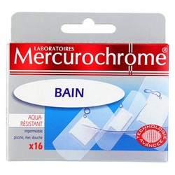 16 Pansements Bain Mercurochrome