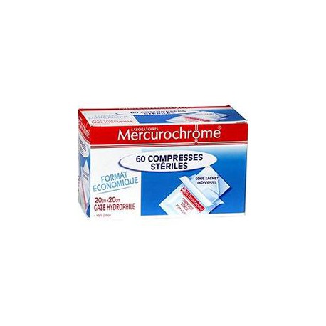 Mercurochrome Compresses Steriles X60 20Cmx20Cm