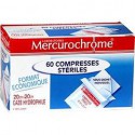Mercurochrome Compresses Stériles 20 X 20 Cm : La Boite De 60