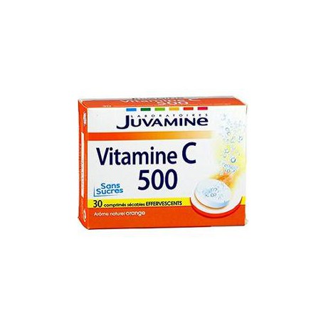 Juvamine Vitamine C500 Sans Sucres 30Comprimes Eferv.