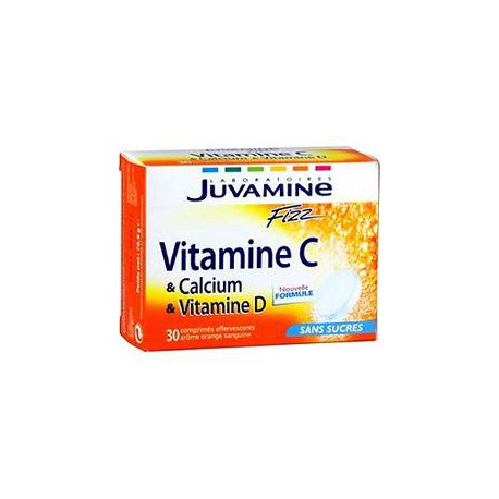 Juvamine Fizz Vitam.C +Calcium Bte 30 Cpr.Effervescents