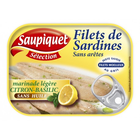 Saupiquet Filet Sardine Citron/Basilic 1/5